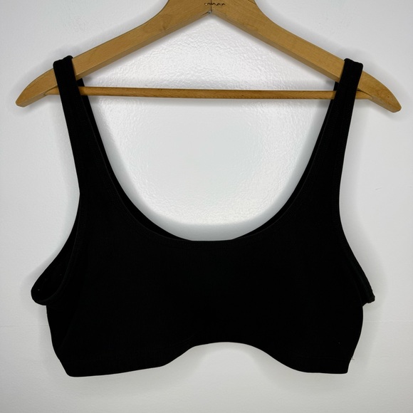 ARITZIA TNAction Black Ribbed Tumbler Sports Bra - Picture 2 of 5